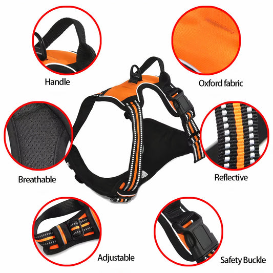 No-Pull Reflective Dog Harness